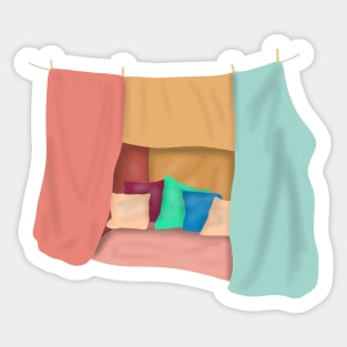 Blanket fort Sticker